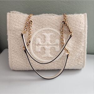 Tory Burch Ella Boucle Chain Tote Bag